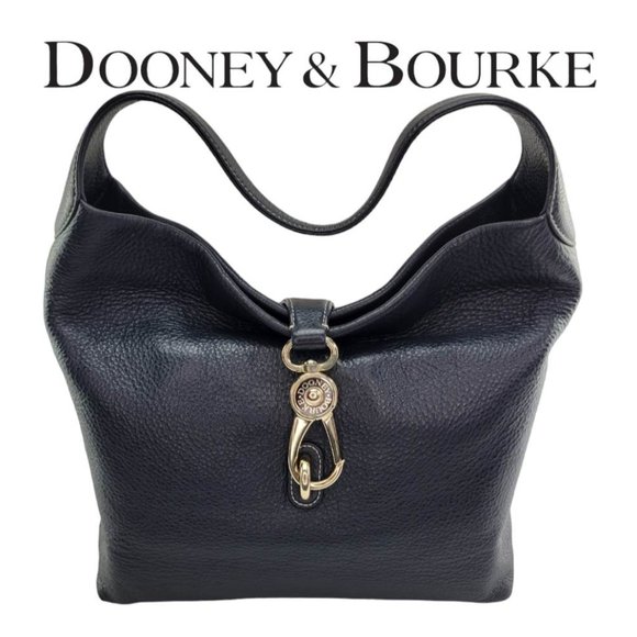 Dooney & Bourke Handbags - Dooney & Bourke Archives - Pebble Logo Lock Large Sac - Midnight Blue